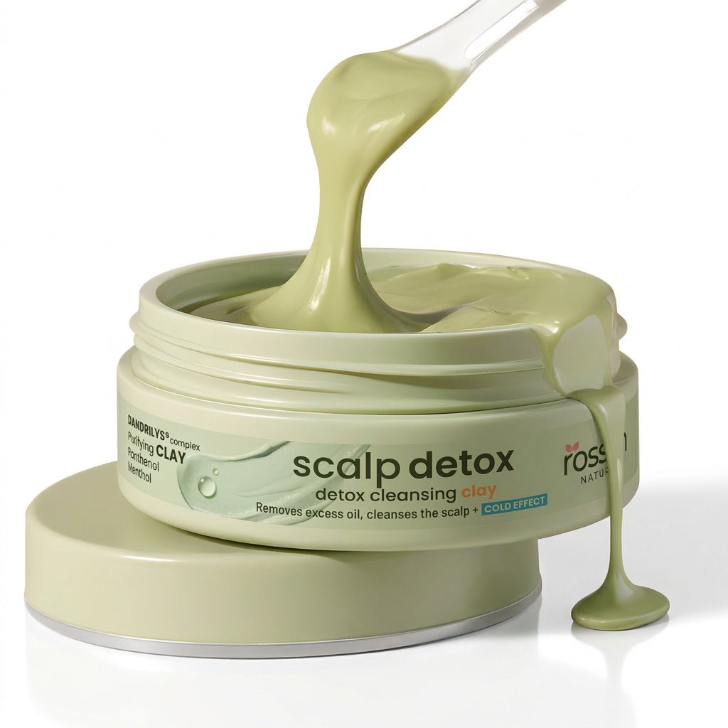 Scalp Detox Tonerde Kopfhaut Peeling gegen fettige Kopfhaut & Talgablagerungen | Rossen Kosmetik