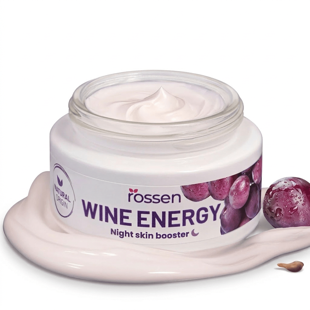 WINE ENERGY NACHTCREME MIT TRAUBENKERNÖL – FEUCHTIGKEIT & ANTI - AGING NACHTPFLEGE | Rossen Kosmetik
