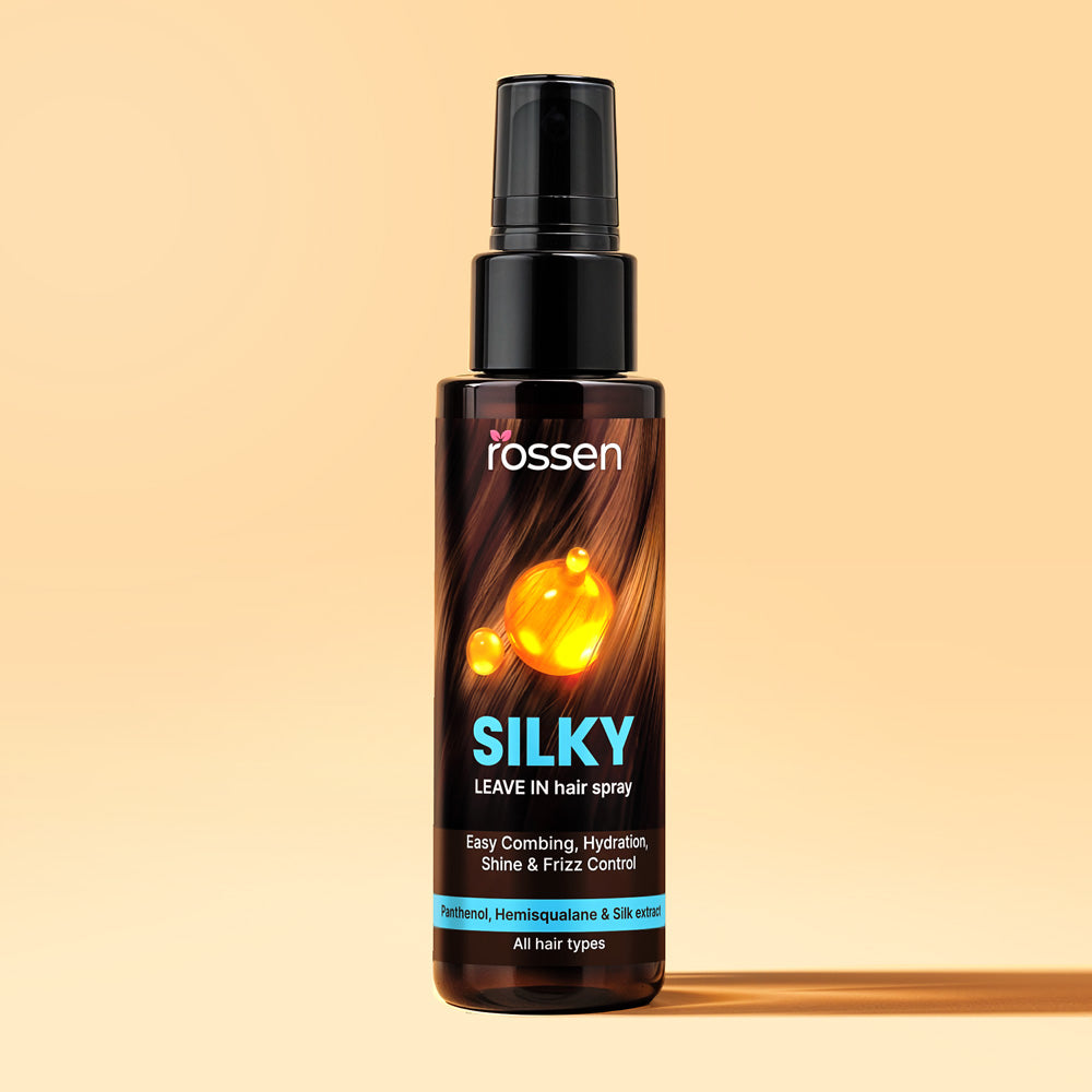 Silky Leave - in Thermo - Schutzspray für glänzendes, geschütztes Haar | Rossen Kosmetik