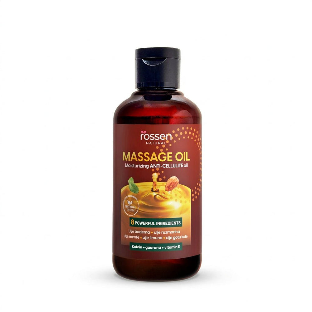 Anti - Cellulite Massageöl mit Koffein, Rosmarin & Gotu Kola – Straffendes Körperöl | Rossen Kosmetik