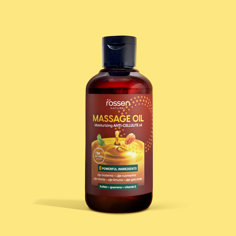 Anti - Cellulite Massageöl mit Koffein, Rosmarin & Gotu Kola – Straffendes Körperöl | Rossen Kosmetik