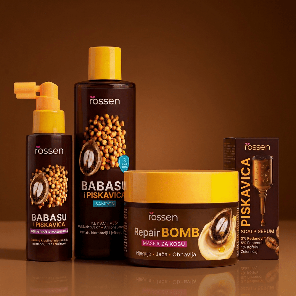 BABASSU & BOCKSHORNKLEE Haarpflege Set – Gegen Haarausfall & fettige Kopfhaut | Rossen Kosmetik