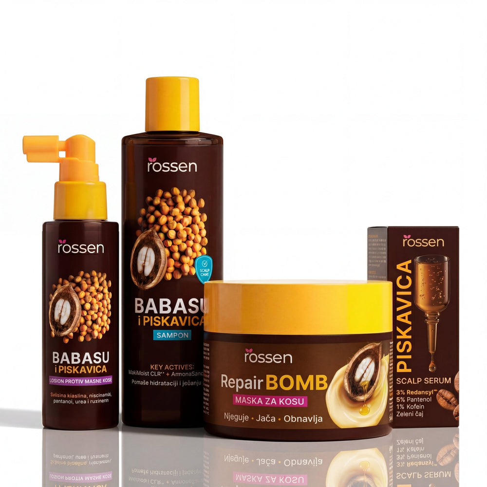 BABASSU & BOCKSHORNKLEE Haarpflege Set – Gegen Haarausfall & fettige Kopfhaut | Rossen Kosmetik