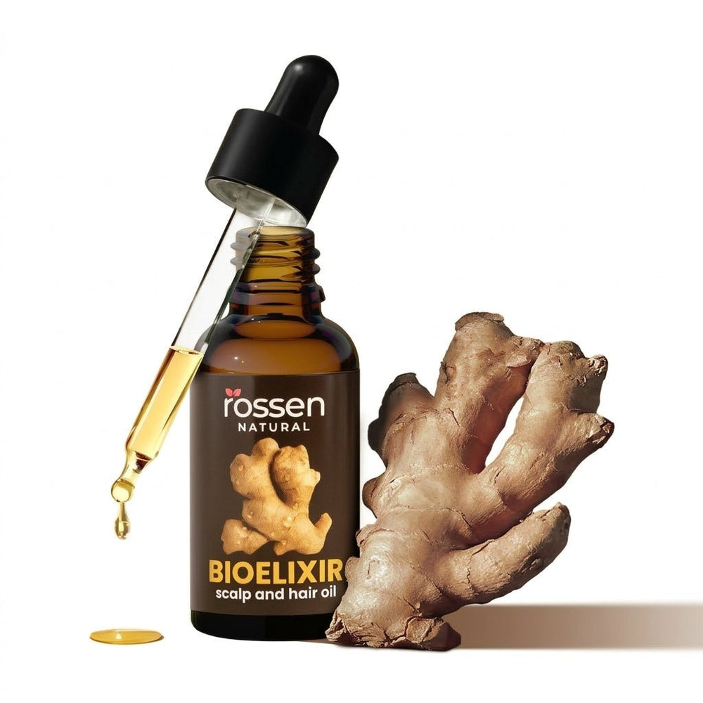 Bioelixier Haaröl mit Ingwer – Schnelleres Haarwachstum & starke Haarwurzeln | Rossen Kosmetik