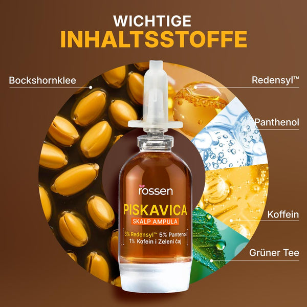 Duo - Pack Redensyl™ Ampullen für Haarwachstum – gegen Haarausfall & für dichtere Haare | Rossen Kosmetik