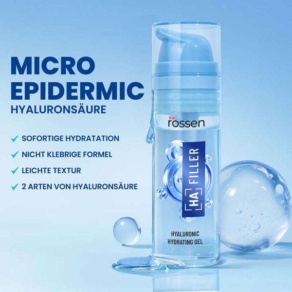 HA Filler Hyaluronsäure Gel – Intensiver Feuchtigkeitsbooster für pralle, glatte Haut | Rossen Kosmetik