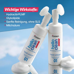 Hello Clean Reinigungsschaum mit Silikon - Massagekopf | Rossen Kosmetik
