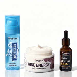 Hyaluron Trio – Filler, Nachtcreme & Selbstbräuner Serum | Rossen Kosmetik