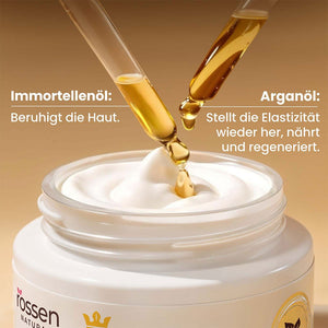 KÖNIGIN Anti - Falten - Creme mit Arganöl & Immortelle – Straffende Anti - Aging Pflege | Rossen Kosmetik