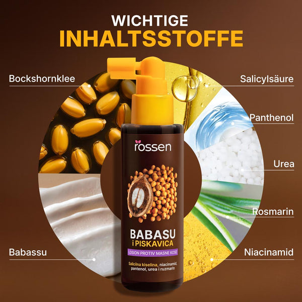 Lotion gegen fettiges Haar – Regulierung & Kopfhaut - Balance | Rossen Kosmetik