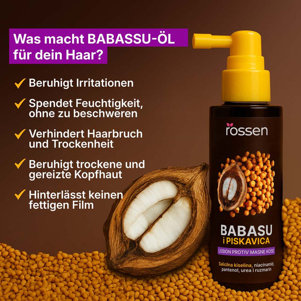 Lotion gegen fettiges Haar – Regulierung & Kopfhaut - Balance | Rossen Kosmetik