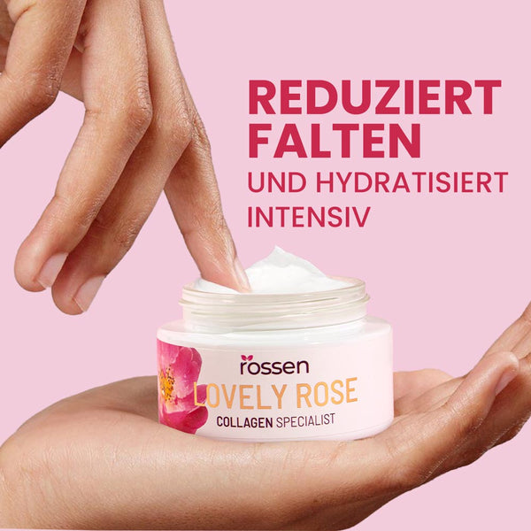 Lovely Rose Kollagen Gesichtscreme gegen Falten & Pigmentflecken | Rossen Kosmetik