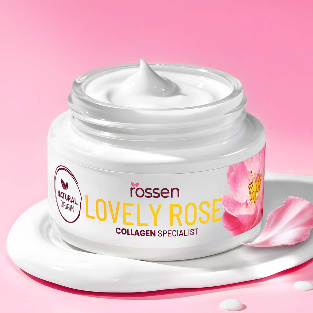 Lovely Rose Kollagen Gesichtscreme gegen Falten & Pigmentflecken | Rossen Kosmetik