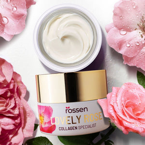 Lovely Rose Kollagen Gesichtscreme gegen Falten & Pigmentflecken | Rossen Kosmetik