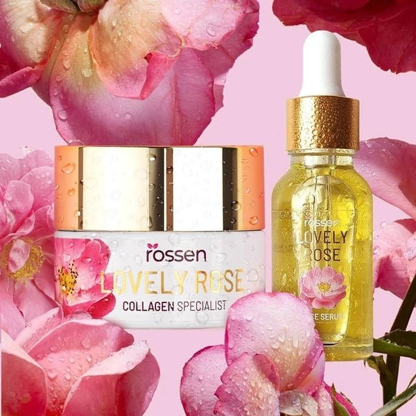 Lovely Rose Set – Anti - Aging Pflege mit Wildrosenöl & Collagen Spezialist Creme | Rossen Kosmetik