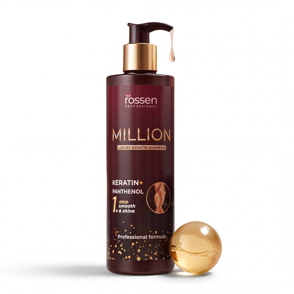 MILLION Keratin Shampoo für Aufbau & Glanz | Rossen Kosmetik