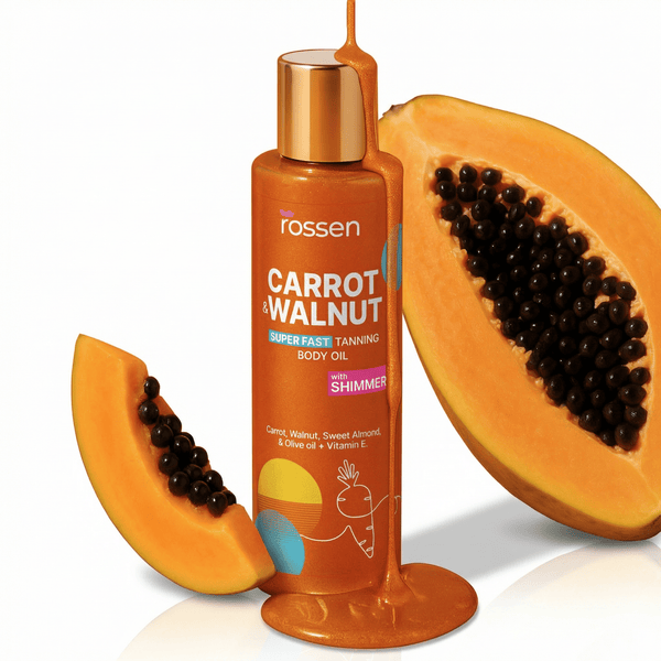 Öl zur beschleunigten Bräunung mit Schimmer | Rossen Kosmetik