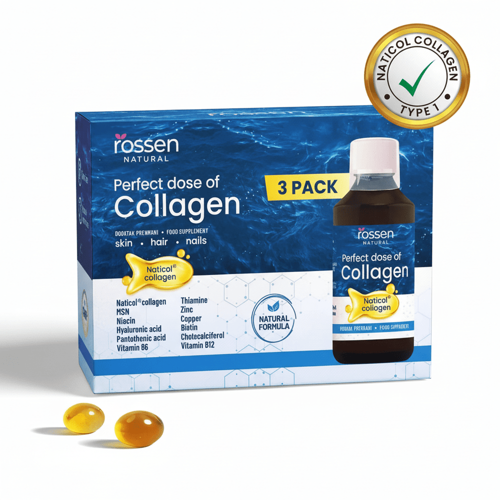 PERFECT DOSE Kollagen 3er Pack – Naticol® Fischkollagen Typ I für Haut, Haare & Gelenke | Rossen Kosmetik