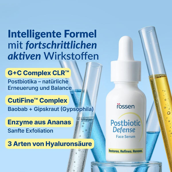 Probiotisches Gesichtsserum mit Hyaluronsäure & Postbiotika | Rossen Kosmetik