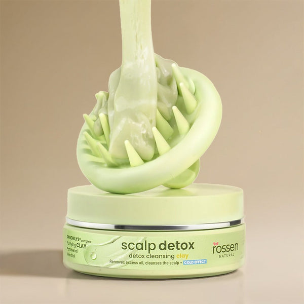 Scalp Detox Tonerde Kopfhaut Peeling gegen fettige Kopfhaut & Talgablagerungen | Rossen Kosmetik