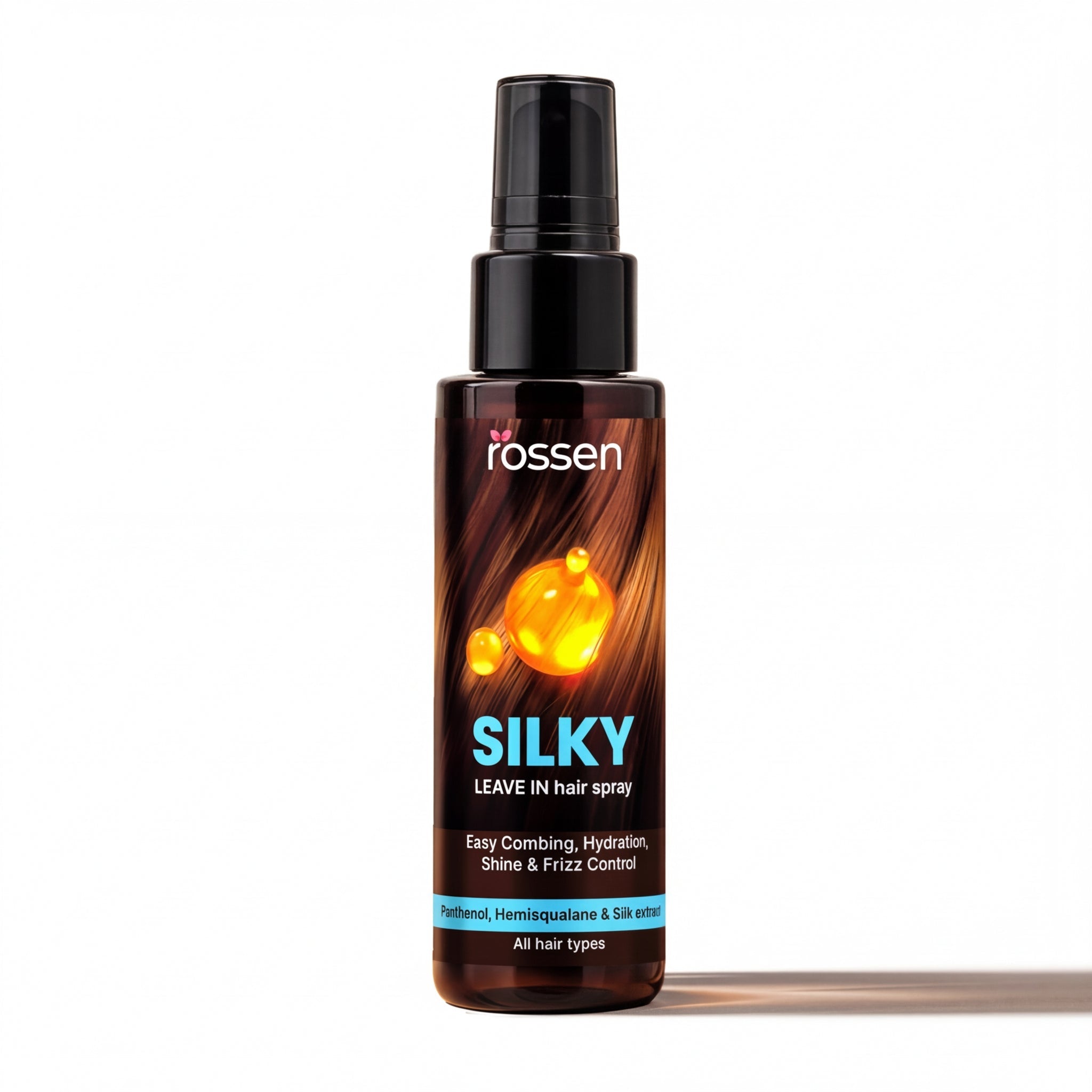 Silky Leave - in Thermo - Schutzspray für glänzendes, geschütztes Haar | Rossen Kosmetik