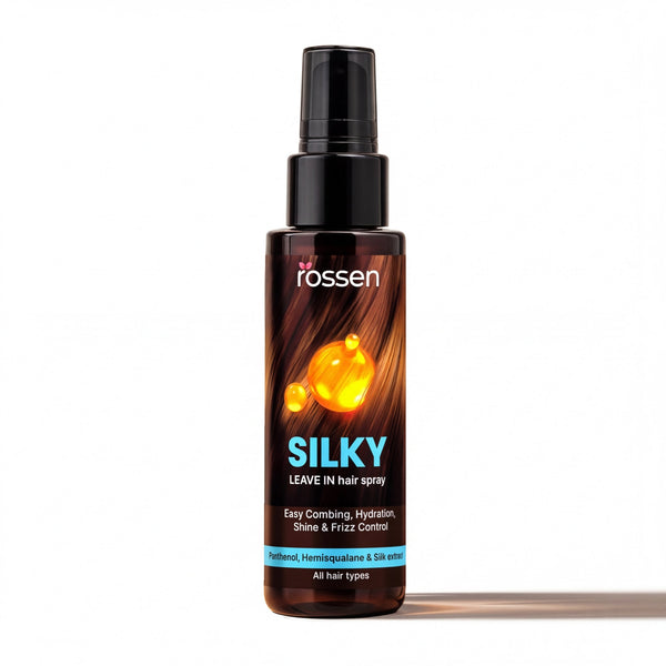 Silky Leave - in Thermo - Schutzspray für glänzendes, geschütztes Haar | Rossen Kosmetik