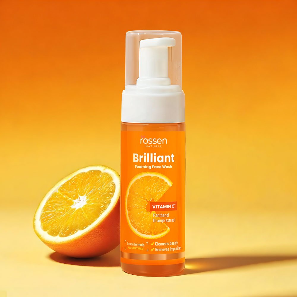 Vitamin C Reinigungsschaum fürs Gesicht – Tiefenreinigung, Feuchtigkeit & Strahlender Teint | Rossen Kosmetik