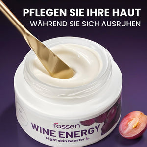 WINE ENERGY NACHTCREME MIT TRAUBENKERNÖL – FEUCHTIGKEIT & ANTI - AGING NACHTPFLEGE | Rossen Kosmetik