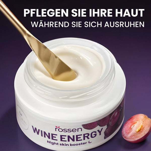 WINE ENERGY NACHTCREME MIT TRAUBENKERNÖL – FEUCHTIGKEIT & ANTI - AGING NACHTPFLEGE | Rossen Kosmetik