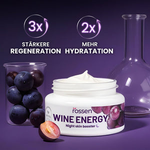 WINE ENERGY NACHTCREME MIT TRAUBENKERNÖL – FEUCHTIGKEIT & ANTI - AGING NACHTPFLEGE | Rossen Kosmetik